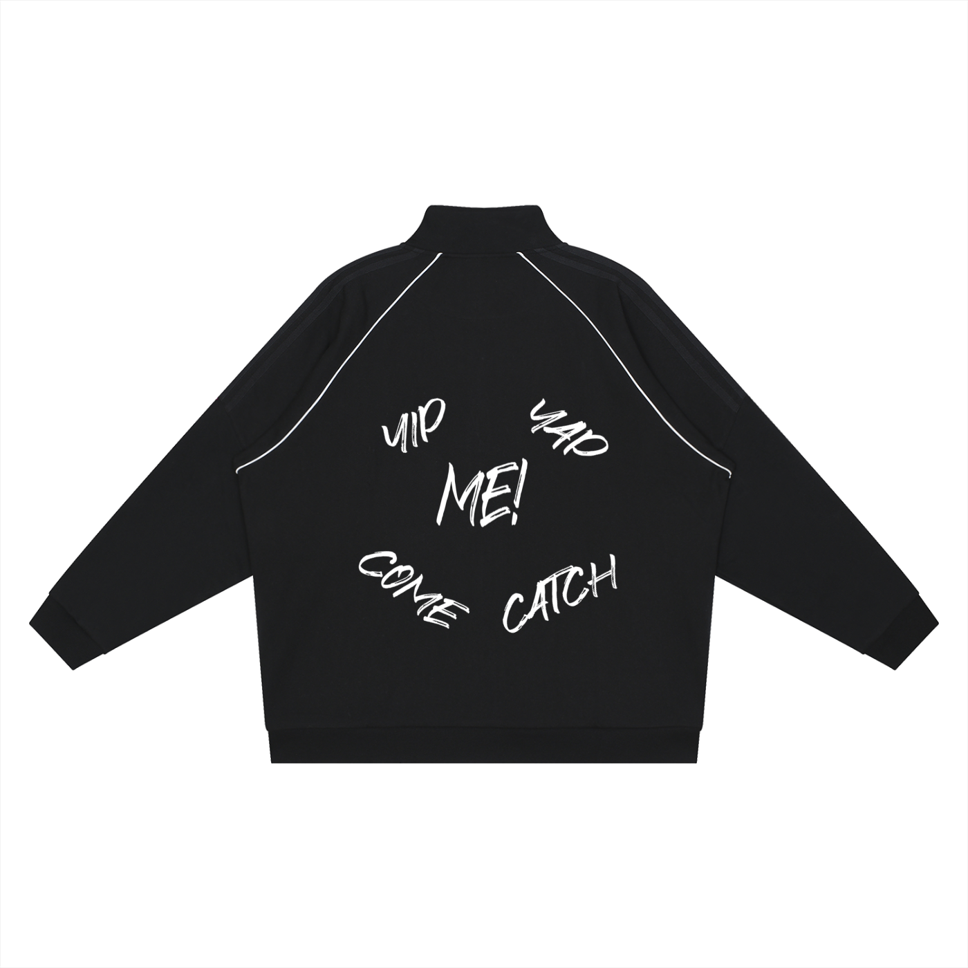Reflection Striped Raglan Sleeve  Jacket